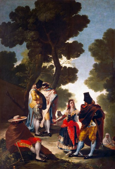 The Maja and the Cloaked Men or A Walk through Andalusia by Francisco de Goya